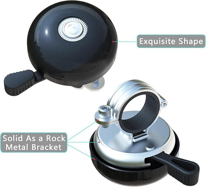 Greallthy Bike Bell Classic Bike Bells for Adults Kids, Bicycle Bell for Handlebars Adult, Loud Sound Beach Cruiser Mountain Bike Bell Accessories.