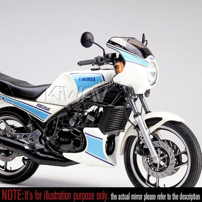 KiWAV Motorcycle Mirrors Eclipse 4 Inches Round Rear View Side Aluminum Convex M10 Standard & Reverse Threads Compatible for Yamaha Ducati Bikes Pack of a Pair