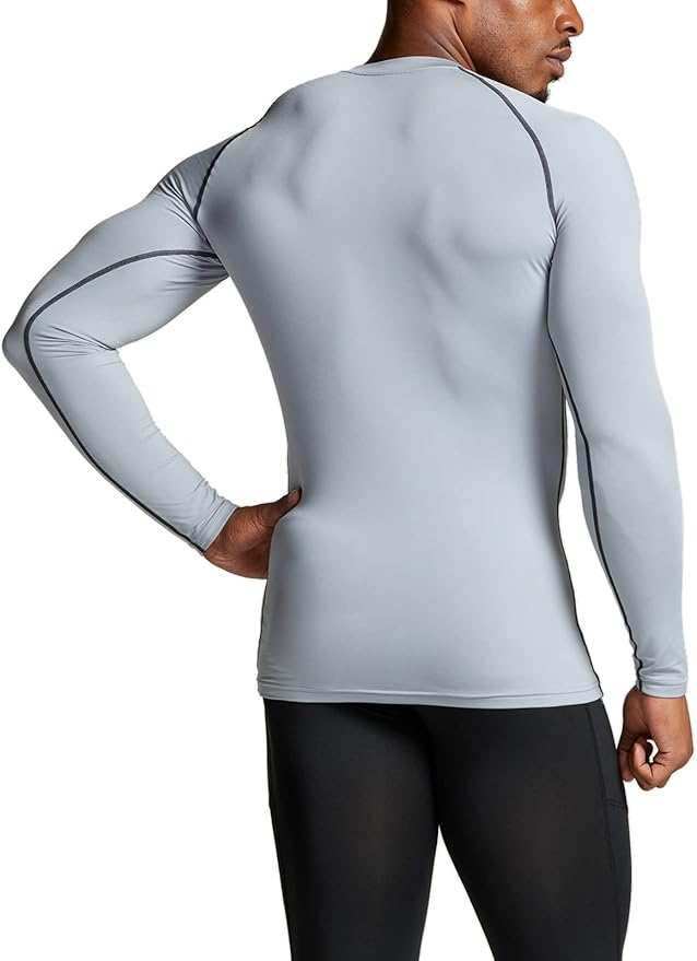 TSLA Men's Thermal Long Sleeve Compression Shirts, Athletic Base Layer Top, Winter Gear Running T-Shirt
