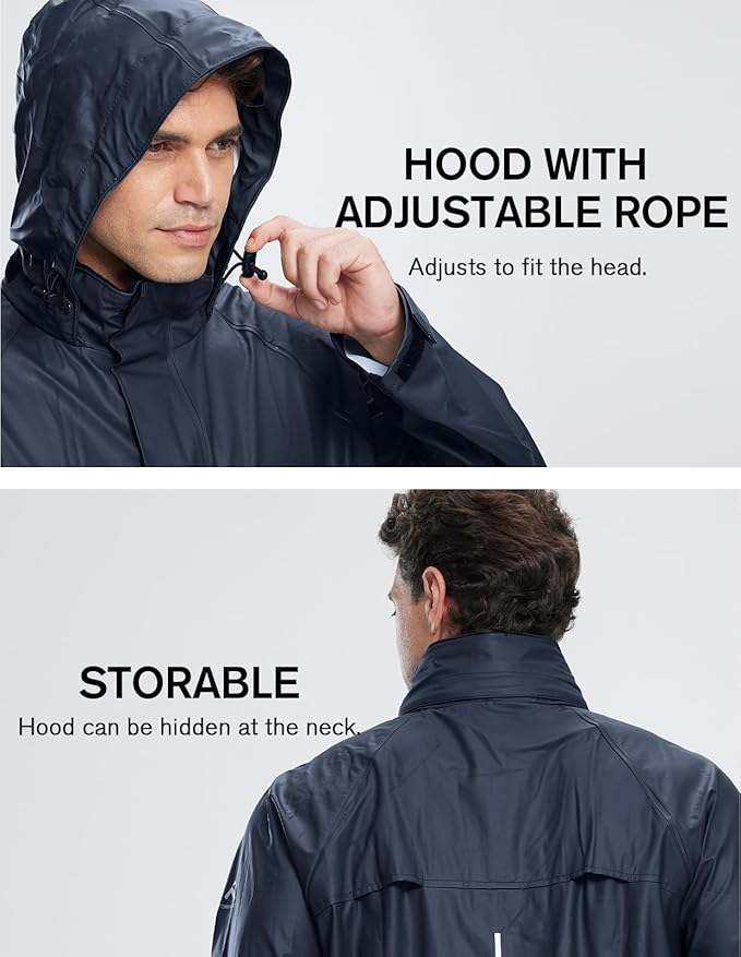 TOWN&FIELD Rain Suits for Fishing Waterproof Rain Gear for Men Women Heavy Duty Rain Coat Jacket with Pants/Overalls