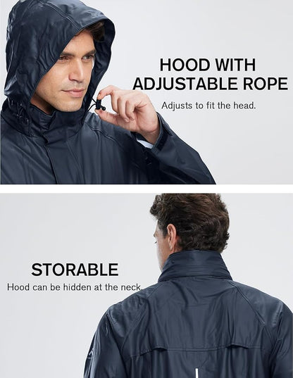 TOWN&FIELD Rain Suits for Fishing Waterproof Rain Gear for Men Women Heavy Duty Rain Coat Jacket with Pants/Overalls