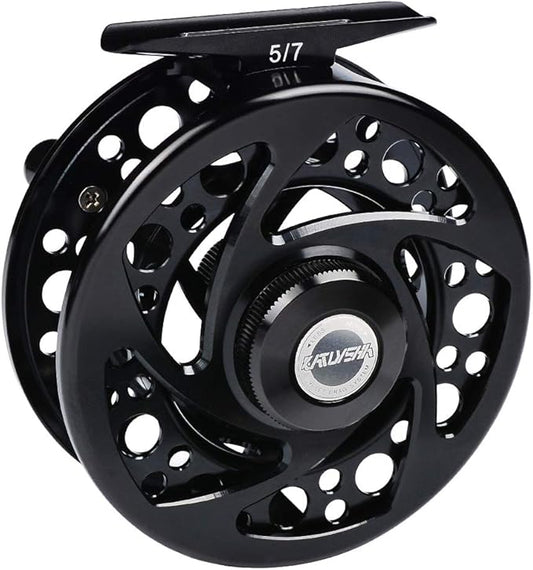 Fly Fishing Reel Fly Reels - Large Arbor CNC-Machined Aluminum Alloy Body Light Weight 5/7, 7/9, 9/10 wt (Black, Green, Silver/Blue, Gray-Green, Silver-Blue,Gunmetal,Ice Blue,Sapphire Blue)