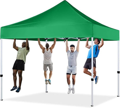 10x10 Pop Up Canopy Tent for Outdoor Commercial Instant Sun Shelter,Kelly Green