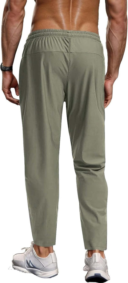 Men's Hiking Pants Quick-Dry Lightweight Sweatpants Outdoor Fishing Pants Water Resistant with Zipper Pockets