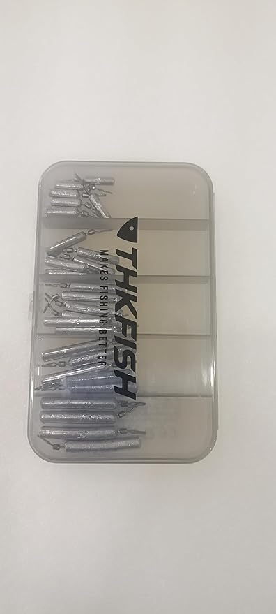 THKFISH Fishing Weights Sinkers Set, 60PCS Fishing Sinker Drop Shot Weights Kit,Drop Shot Rig Wacky Hooks for Saltwater Freshwater Bass Fishing