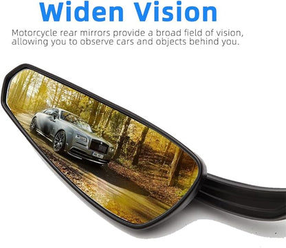 Black Sportster Mirrors for Harley Road King Street Electra Glide Dyna Softail Road Glide Motorcycle Rearview 1982-2019 2020 2021 2022 (Black Irregular)