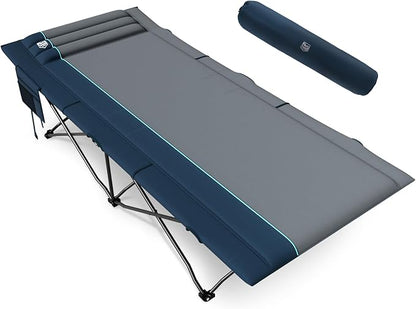 Timber Ridge Extra Wide Heavy Duty Camping Cot for Adult, Easy Set Up Oversized Sleeping Cot with Carry Bag for Camping, Travel and Outdoors, Support up to 450lbs