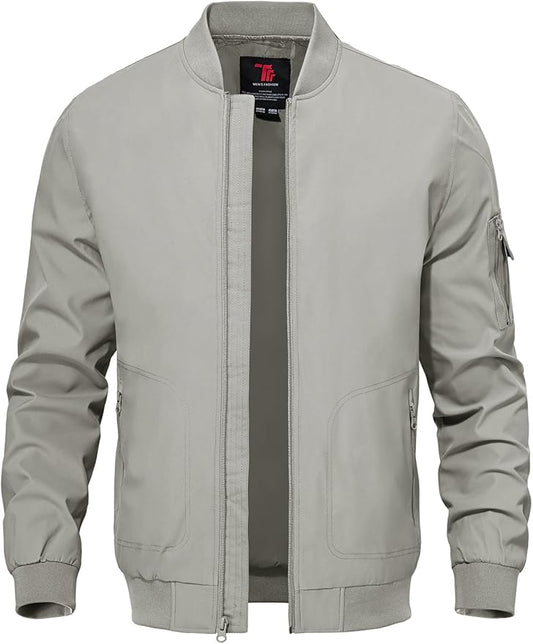 TBMPOY Men's Lightweight Bomber Jackets Light Windbreaker Casual Stylish Fall Golf Zip Up Dress Business Varsity