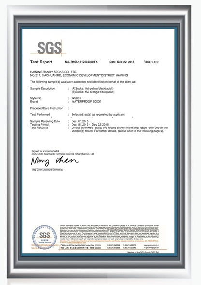 RANDY SUN Waterproof Breathable Socks, [SGS Certified] Unisex Novelty Skiing Trekking Hiking Wading Trail Socks