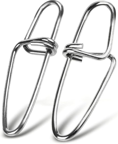 AMYSPORTS Stainless Quick Fishing Snap Kit Power Clip Fishing Snap Saltwater Corrosion Resistance Snaps Swivels Lock Freshwater Connector