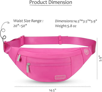 MAXTOP Large Crossbody Fanny Pack with 4-Zipper Pockets,Gifts for Enjoy Sports Festival Workout Traveling Running Casual Hands-Free Wallets Waist Pack Phone Bag Carrying All Phones