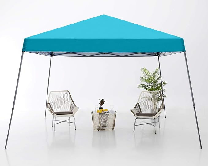 ABCCANOPY Stable Pop up Outdoor Canopy Tent 10 x 10 ft Base / 8 x 8 ft Top, Turquoise
