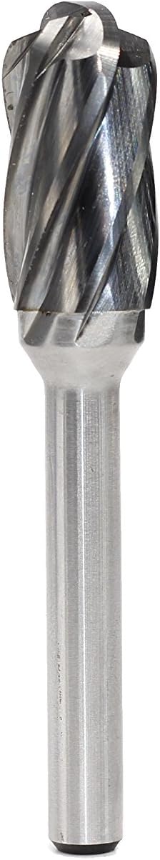 Carbide Burrs for Aluminum - 5pcs Aluma Cut Carbide Rotary Burr Files Set 1/4"(6.35mm) Shank for Die Grinder Drill,Metal Carving,Polishing,Engraving, Drilling