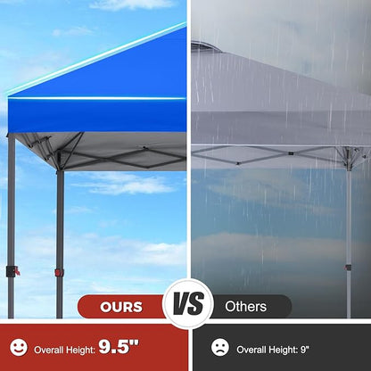 ABCCANOPY Pop Up Canopy with Sidewall,10x10 Outdoor Canopy Tent with Storage Sidewall for Commercial Events with 4 Weights (Royal Blue)