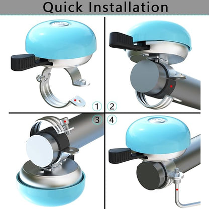 Greallthy Bike Bell Classic Bike Bells for Adults Kids, Bicycle Bell for Handlebars Adult, Loud Sound Beach Cruiser Mountain Bike Bell Accessories.