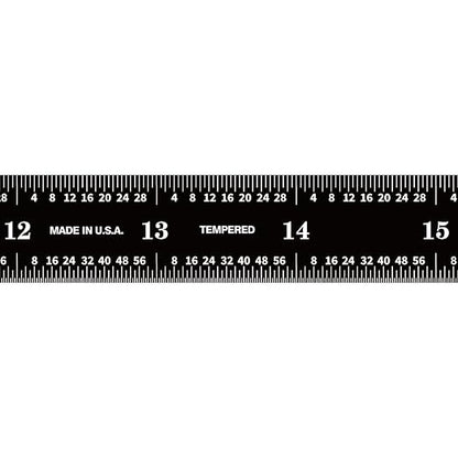 PEC Tools Flexible 24-inch Ruler, Stainless Steel, High Contrast, 1/32“, 1/64”, 1/50“, 1/100” High-Precision Ruler, Suitable for Precision Workshops and Laboratories, Made in USA
