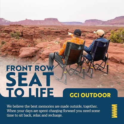 GCI Outdoor Stowaway Rocker - Varsity Red/Gray