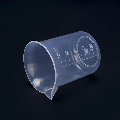 6pcs 3.4oz/100ml Plastic Measuring Cups Plastic Graduated Cup Transparent Scale Resin Clear Graduated Epoxy Mixing Jugs for Kitchen Cooking Medicine Measure Tool