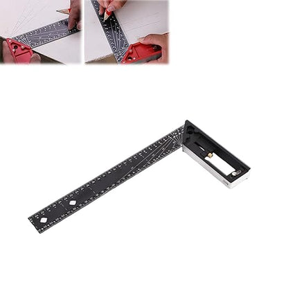2025 New Multi-Angle Measuring Ruler, Woodworking Square Ruler, Universal Combination Angle, Multifunctional Right Angle, L Square for Precise Measuring, Drawing (Black)