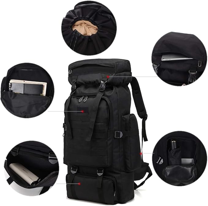 Hiking Backpack for Men 70L/100L Camping Backpack Military Rucksack Molle 3 Days Assault Pack for Climbing