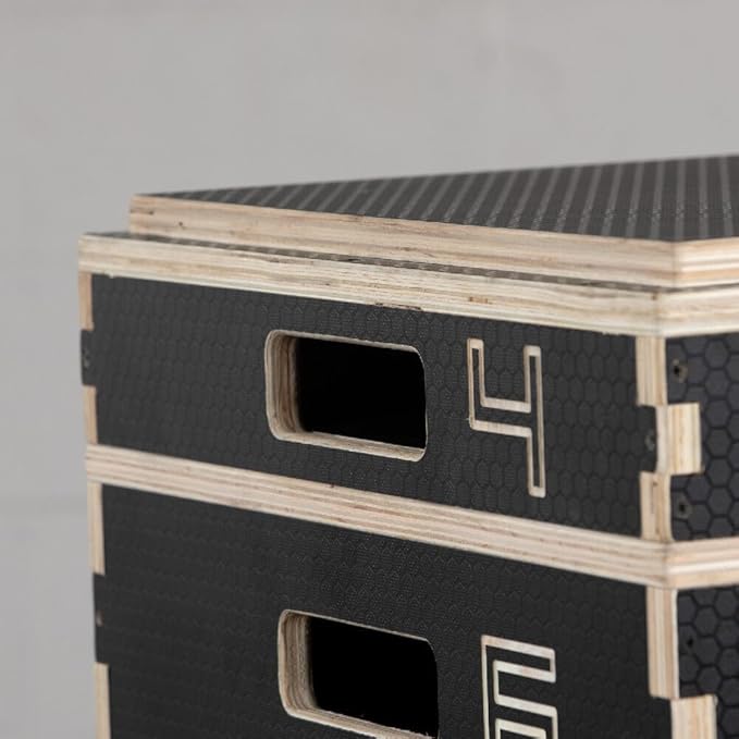 Titan Fitness Anti-Slip 6in Stackable Wooden Plyometric Box, Pro-Duty Plyo Box, Jump Step-Up Box Squat, Home Garage Gym Training