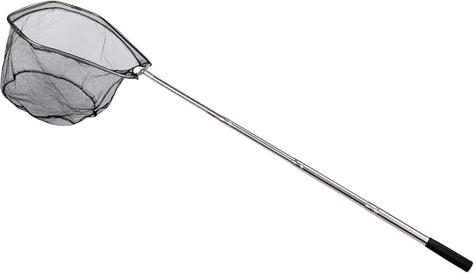 RESTCLOUD Fishing Landing Net with Telescoping Pole Handle, Fishing net Freshwater for Kids Men Women, Extend to 40-63 Inches