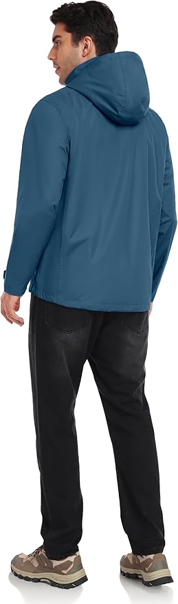 Little Donkey Andy Men's Waterproof Rain Jacket Outdoor Lightweight Rain Shell Coat for Hiking,Golf,Travel