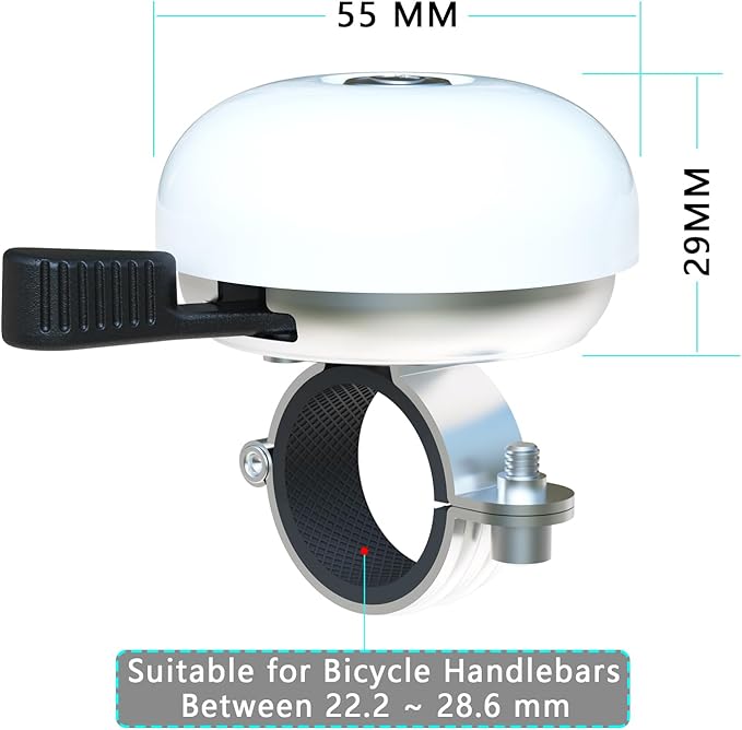 Greallthy Bike Bell Classic Bike Bells for Adults Kids, Bicycle Bell for Handlebars Adult, Loud Sound Beach Cruiser Mountain Bike Bell Accessories.