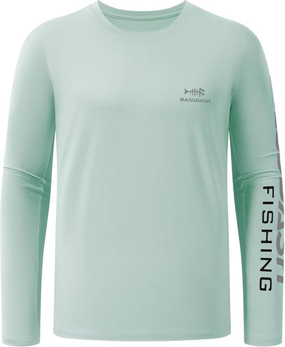 BASSDASH Fishing T Shirts for Men UV Sun Protection UPF 50+ Long Sleeve Tee T-Shirt