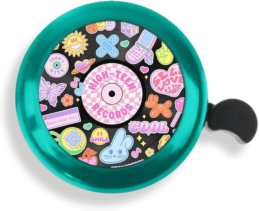 WIRESTER Green Aluminum Round Bike Bell, Classic Ring Bicycle Bell, Bike Accessories Bell Ring for Adults Kids Girls Boys