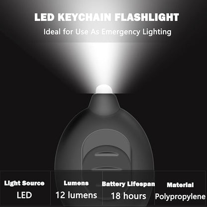 Mini LED Keychain Flashlights Ultra Bright White Light Compact Pocket Flashlight, Small Micro Keychain Flashlight for Emergency Lighting Outdoor - Multicolor Shell (8-Pack)