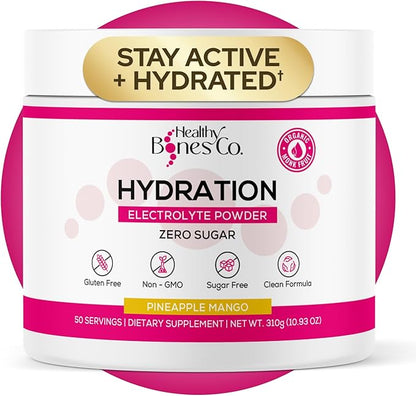 Sugar-Free Electrolyte Powder Drink Mix Fast Hydration Naturally Sweetened with Organic Monk Fruit, Pineapple Mango Flavor (310g) with Key Electrolytes and Trace Minerals –Keto Friendly, Vegan