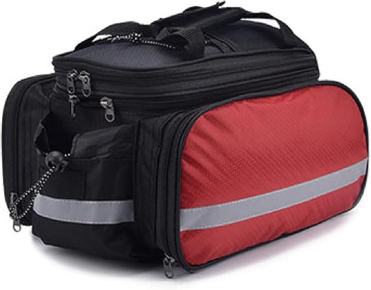 YAPJEB Bike Bags for Bicycle Rear Rack, Trunk Pannier Saddle Seat Bag Carrier for Commuter Cycling Travel(Red)