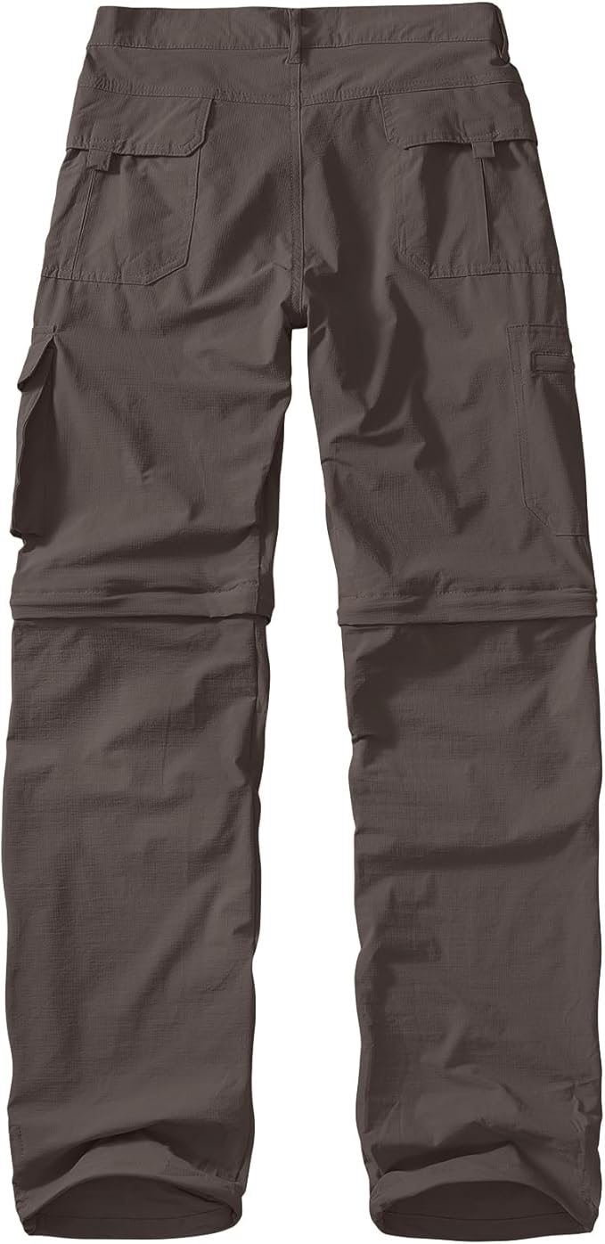 Mens Hiking Pants Convertible Quick Dry Zip Off Fishing Travel Safari Pants