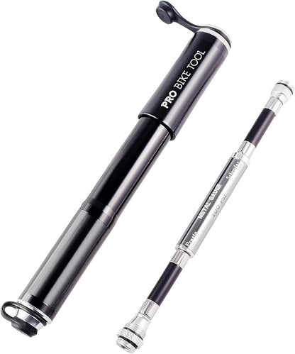 Pro Bike Tool Mini Bike Pump - Compact and Portable Bicycle Tire Pump for Fast Inflation - Compatible with Presta and Schrader Valves - Lightweight and Durable Design - Essential Bicycle Accessories