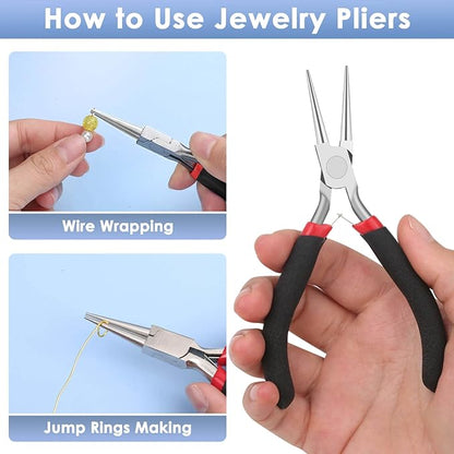 Round Nose Pliers, Wire Jewelry Making Tools Bead Pliers for Wire Wrapping, Jump Rings Making, Jewelry Making Supplies, DIY Craft