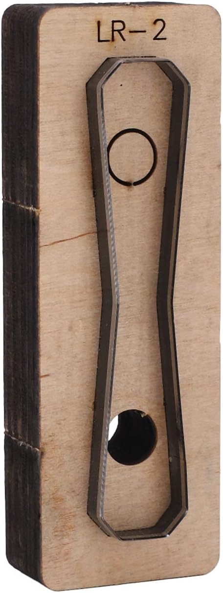 Hyuduo DIY Leather Cutting Die Tool, Alloy Steel Metal Punch Hole Cutter for Leather Crafts, Wallets, Belts, Compatible with Stamping Sets