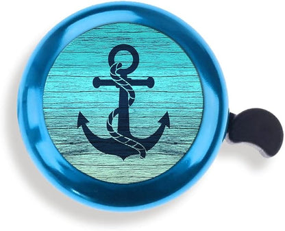 WIRESTER Blue Aluminum Round Bike Bell, Classic Ring Bicycle Bell, Bike Accessories Bell Ring for Adults Kids Girls Boys