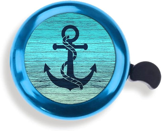 WIRESTER Blue Aluminum Round Bike Bell, Classic Ring Bicycle Bell, Bike Accessories Bell Ring for Adults Kids Girls Boys