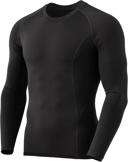 TSLA Men's Thermal Long Sleeve Compression Shirts, Athletic Base Layer Top, Winter Gear Running T-Shirt
