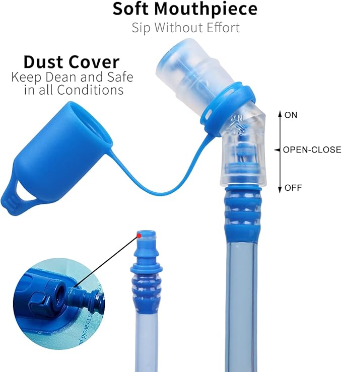 3L 2L 1.5L Hydration Bladder, Upgraded Leak Proof 50OZ/ 70OZ/ 100OZ 3 Liter Water Reservoir for Most Hydration Pack Replacement with Quick Release Insulated Tube & Auto Shut-Off Valve Outdoor