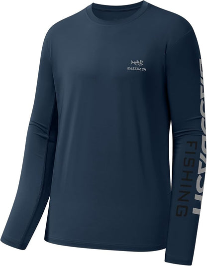 BASSDASH Fishing T Shirts for Men UV Sun Protection UPF 50+ Long Sleeve Tee T-Shirt