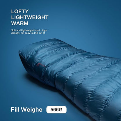 Ultralight Mummy Down Sleeping Bag 650 Fill Power Duck Down Suits for 32 Degree F for Camping Hiking Backpacking