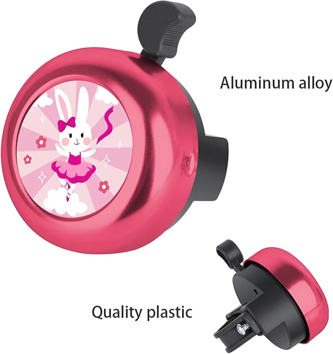 MZELQ Bicycle Bell Cute Clear Sound Adjustable Size Aluminum Bike Accessories Bell Ring for Girls Women Kids Adults