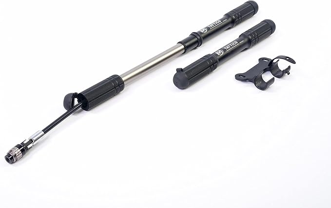 SILCA Tattico Mini Bike Pump – Frame Mount Bicycle Pump with Expandable Hose and Lever Lock – Lightweight and Mountable to Gravel, Mountain, and Road Bicycles – Up to 100 PSI