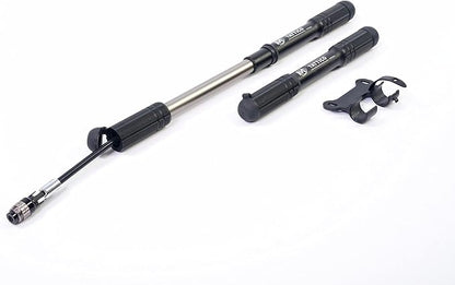 SILCA Tattico Mini Bike Pump – Frame Mount Bicycle Pump with Expandable Hose and Lever Lock – Lightweight and Mountable to Gravel, Mountain, and Road Bicycles – Up to 100 PSI