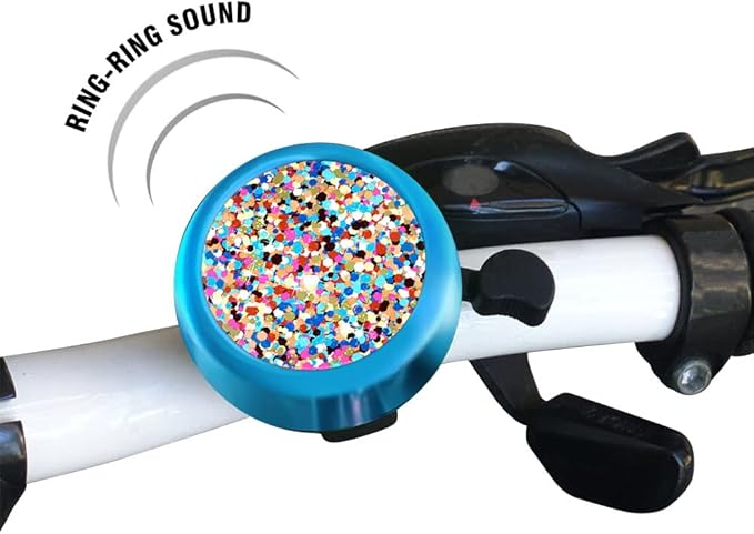 WIRESTER Blue Aluminum Round Bike Bell, Classic Ring Bicycle Bell, Bike Accessories Bell Ring for Adults Kids Girls Boys