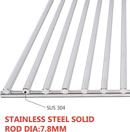 J&HYBBQ 4pcs Premium 7.8mm Stainless Steel Grill Grates – Compatible with Bull Angus, Brahma, Outlaw & More – Non-Stick, Easy-Clean BBQ Replacement Grates for Ultimate Grilling Experience