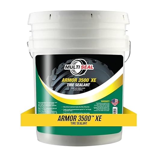 Armor 3500 XE Industrial-Grade Tire Sealant - Maximum Protection Formula - Extreme Environment Defense - Seals Largest Punctures - Tubeless Tire Sealant - 5-Gallon Pail
