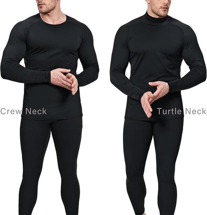 5 or 4 Pack Men's Thermal Compression Pants Fleece Lined Sports Tights Athletic Leggings Cold Weather Baselayer Winter Gear